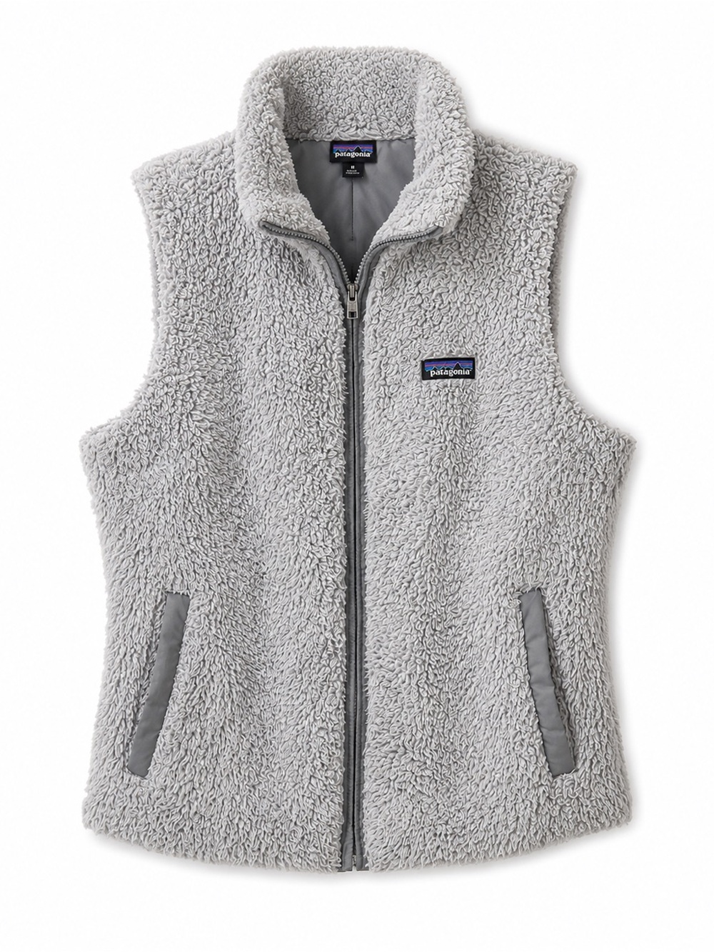 Patagonia Light Gray Sherpa Fleece Vest